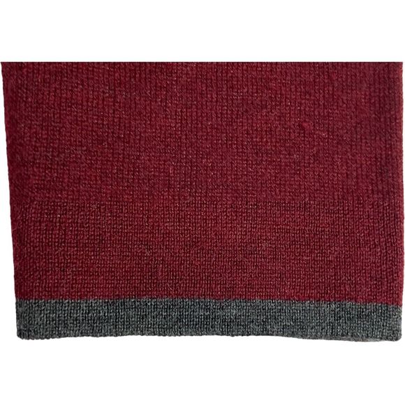 BNCI Blanc Noir Womens M Open Front Cardigan Wool Blend Burgundy/Gray NWT - Picture 4 of 8